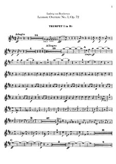 Leonore. Overture No.3, Op.72b: Trumpets I, II parts by Ludwig van Beethoven