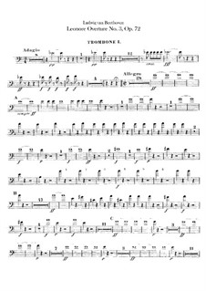Leonore. Overture No.3, Op.72b: Trombones parts by Ludwig van Beethoven