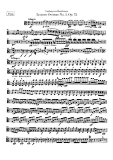 Leonore. Overture No.3, Op.72b: Viola part by Ludwig van Beethoven