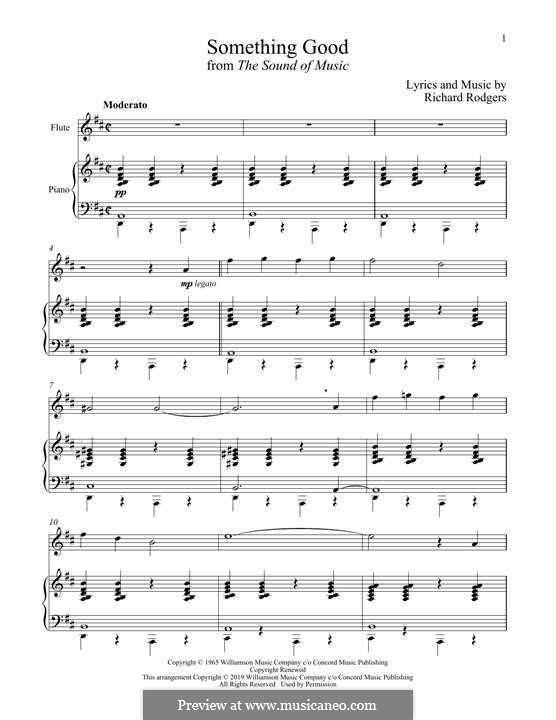 Something Good (from The Sound of Music): For flute and piano by Richard Rodgers