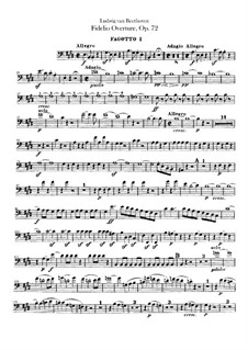 Overture: Bassoons I, II parts by Ludwig van Beethoven