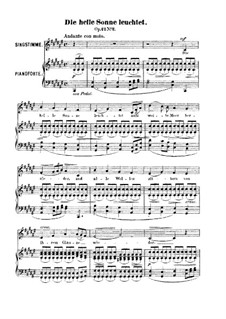 Six Songs, Op.42: No.2 Die helle Sonne leuchtet (The Cheerful Sunbeams Glisten) by Robert Franz