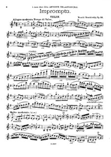 Impromptu for Violin and Piano, Op.22: Solo part by Vasily Bezekirsky