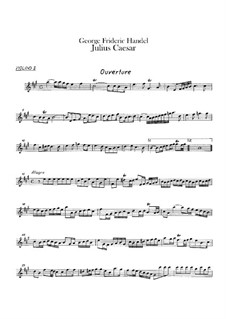 Julius Caesar in Egypt, HWV 17: Violin II part by Georg Friedrich Händel