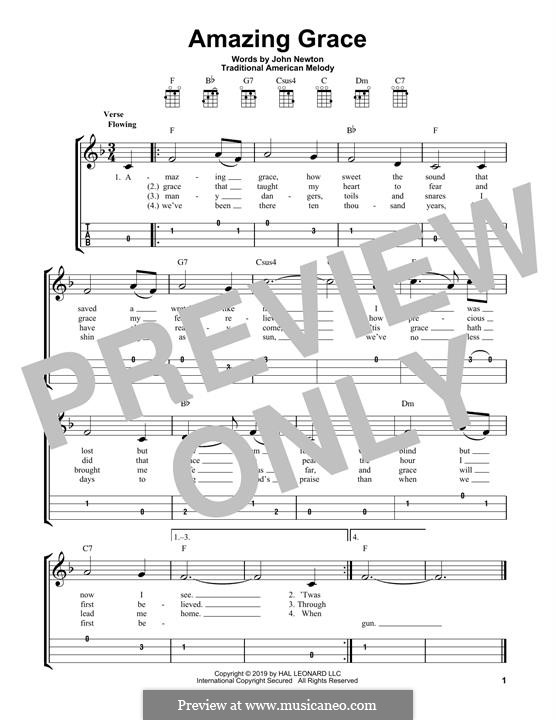 For one instrument (printable scores): For ukulele by folklore