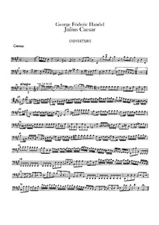 Julius Caesar in Egypt, HWV 17: Basso continuo, harp and theorbo parts by Georg Friedrich Händel