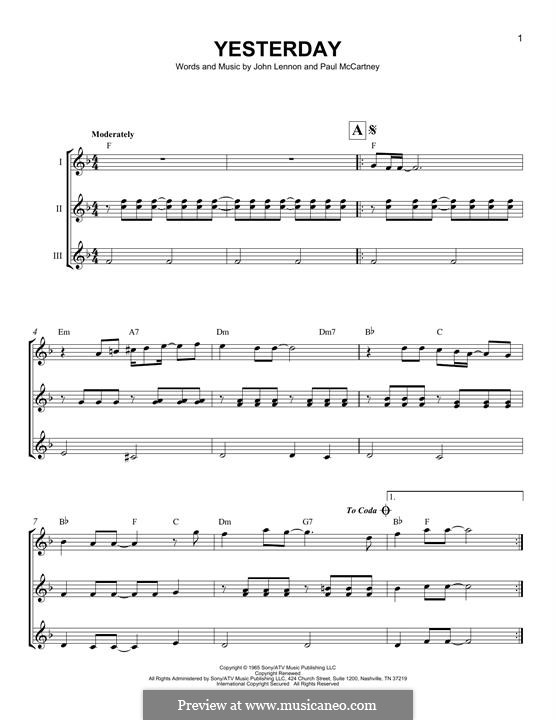 Instrumental version: For ukulele by John Lennon, Paul McCartney
