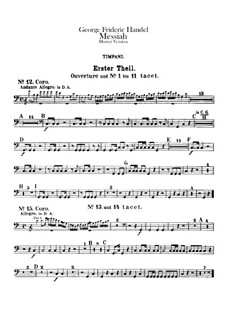 Complete Oratorio: Timpani part by Georg Friedrich Händel