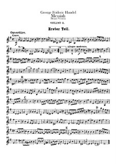 Complete Oratorio: Violin II part by Georg Friedrich Händel