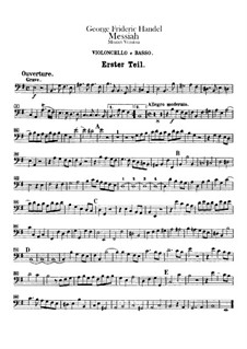 Complete Oratorio: Cello and double bass part by Georg Friedrich Händel