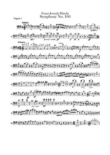 Symphony No.100 in G Major 'Militaire', Hob.I/100: Bassoons I-II parts by Joseph Haydn