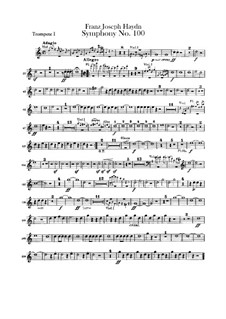 Symphony No.100 in G Major 'Militaire', Hob.I/100: Trumpets I-II parts by Joseph Haydn