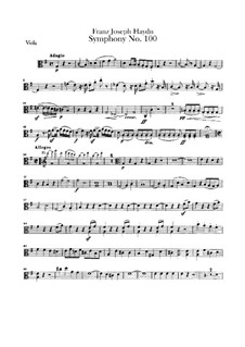 Symphony No.100 in G Major 'Militaire', Hob.I/100: Viola part by Joseph Haydn
