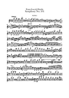 Symphony No.101 in D Major 'The Clock', Hob.I/101: Flutes parts by Joseph Haydn