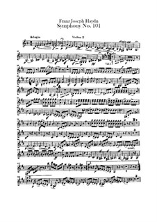 Symphony No.101 in D Major 'The Clock', Hob.I/101: Violin II part by Joseph Haydn