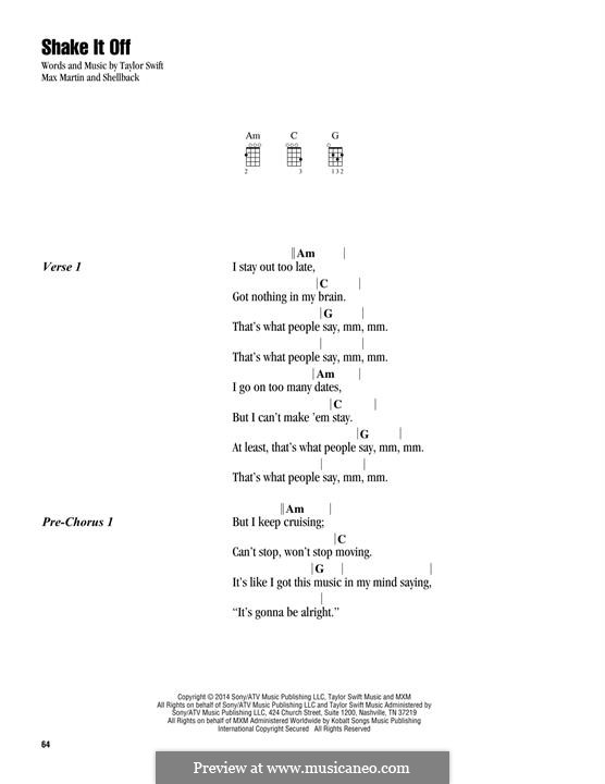 Instrumental version (Shake It Off) by Shellback, Max Martin, T. Swift ...