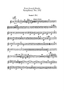 Symphony No.102 in B Flat Major, Hob.I/102: Trumpets I-II parts by Joseph Haydn