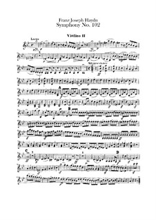 Symphony No.102 in B Flat Major, Hob.I/102: Violin II part by Joseph Haydn