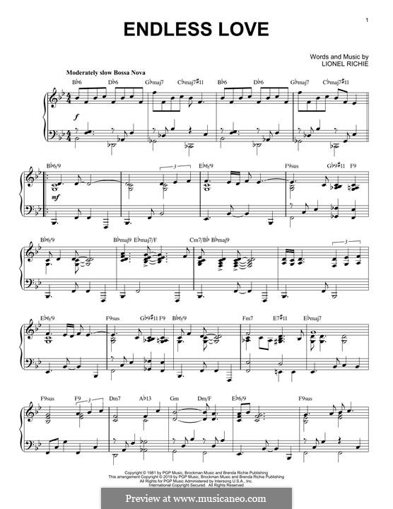 Endless Love: For piano (jazz version) by Lionel Richie