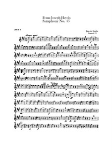 Symphony No.45 in F Sharp Minor 'Farewell', Hob.I/45: Oboes I-II parts by Joseph Haydn