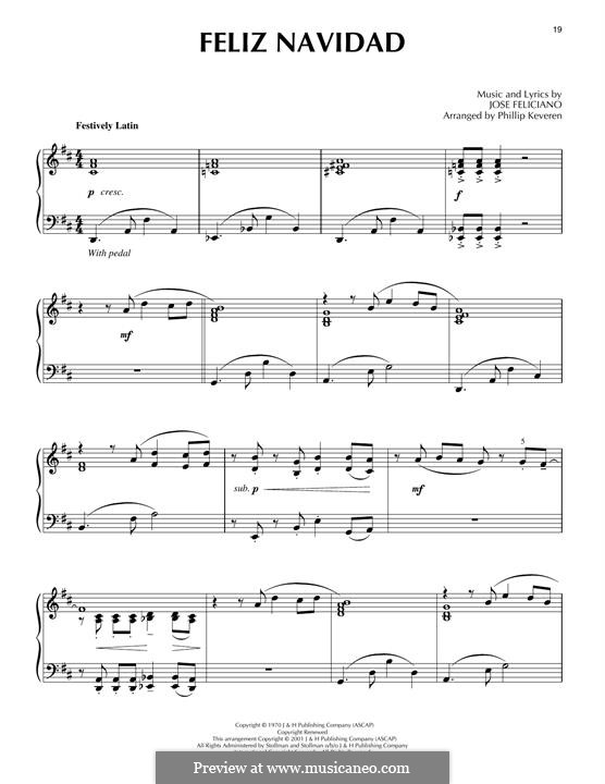 Feliz Navidad: For easy piano by José Feliciano