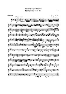 Symphony No.45 in F Sharp Minor 'Farewell', Hob.I/45: Violin II part by Joseph Haydn
