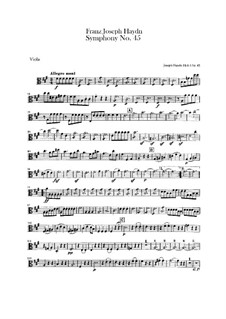 Symphony No.45 in F Sharp Minor 'Farewell', Hob.I/45: Viola part by Joseph Haydn