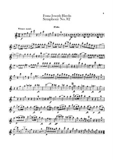 Symphony No.82 in C Major 'The Bear', Hob.I/82: Flute part by Joseph Haydn