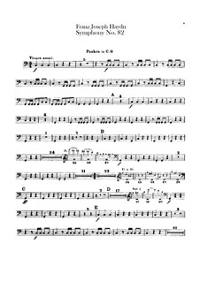 Symphony No.82 in C Major 'The Bear', Hob.I/82: Timpani part by Joseph Haydn