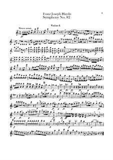Symphony No.82 in C Major 'The Bear', Hob.I/82: Violin I part by Joseph Haydn
