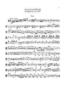 Symphony No.82 in C Major 'The Bear', Hob.I/82: Viola part by Joseph Haydn