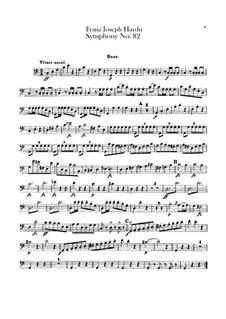 Symphony No.82 in C Major 'The Bear', Hob.I/82: Double bass part by Joseph Haydn