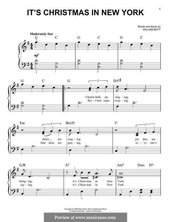 It's Christmas in New York by B. Butt sheet music on MusicaNeo It's Christmas in New York by B. Butt sheet music on MusicaNeo