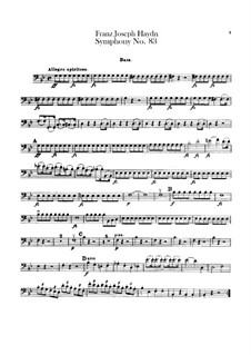 Symphony No.83 in G Minor 'The Hen', Hob.I/83: Double bass part by Joseph Haydn