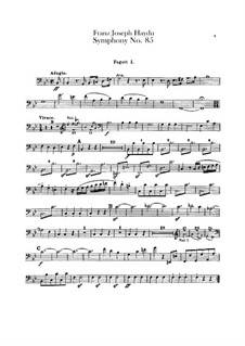 Symphony No.85 in B Flat Major 'The Queen', Hob.I/85: Bassoons parts by Joseph Haydn