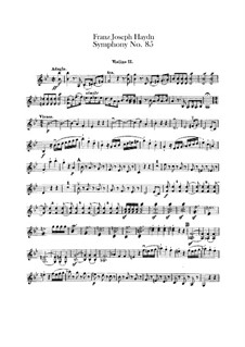 Symphony No.85 in B Flat Major 'The Queen', Hob.I/85: Violin II part by Joseph Haydn