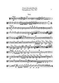 Symphony No.85 in B Flat Major 'The Queen', Hob.I/85: Viola part by Joseph Haydn