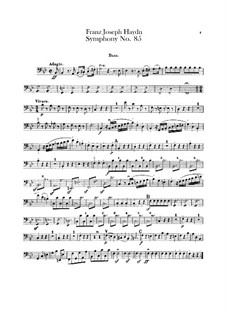 Symphony No.85 in B Flat Major 'The Queen', Hob.I/85: Double bass part by Joseph Haydn