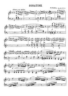 Three Sonatinas for Piano, Op.20: Sonatina No.3 by Friedrich Kuhlau