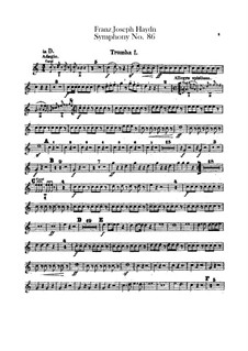 Symphony No.86 in D Major, Hob.I/86: Trumpets parts by Joseph Haydn