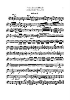 Symphony No.86 in D Major, Hob.I/86: Violin II part by Joseph Haydn