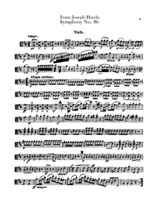Symphony No.86 in D Major, Hob.I/86: Viola part by Joseph Haydn