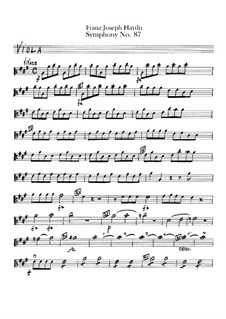 Symphony No.87 in A Major, Hob.I/87: Viola part by Joseph Haydn