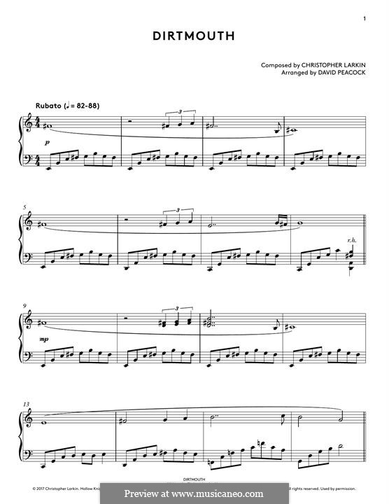 Dirtmouth (from Hollow Knight Piano Collections): Dirtmouth (from Hollow Knight Piano Collections) by Christopher Larkin