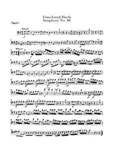 Symphony No.88 in G Major, Hob.I/88: Bassoons I-II parts by Joseph Haydn