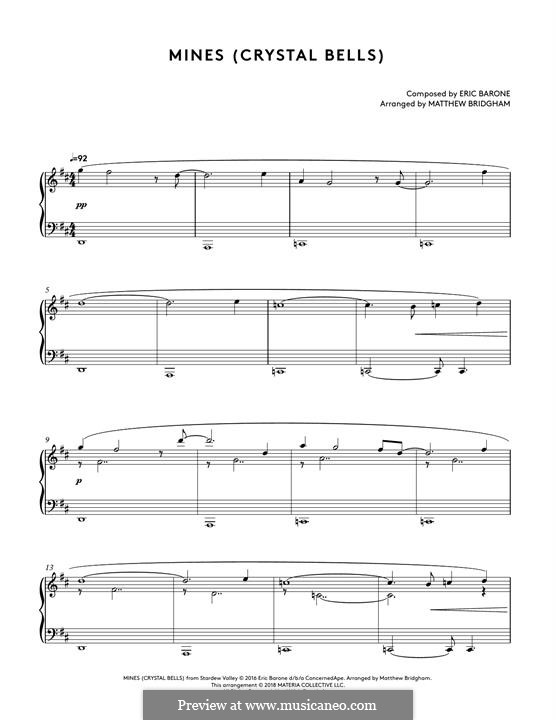 Mines (Crystal Bells) (from Stardew Valley Piano Collections): Mines (Crystal Bells) (from Stardew Valley Piano Collections) by Eric Barone