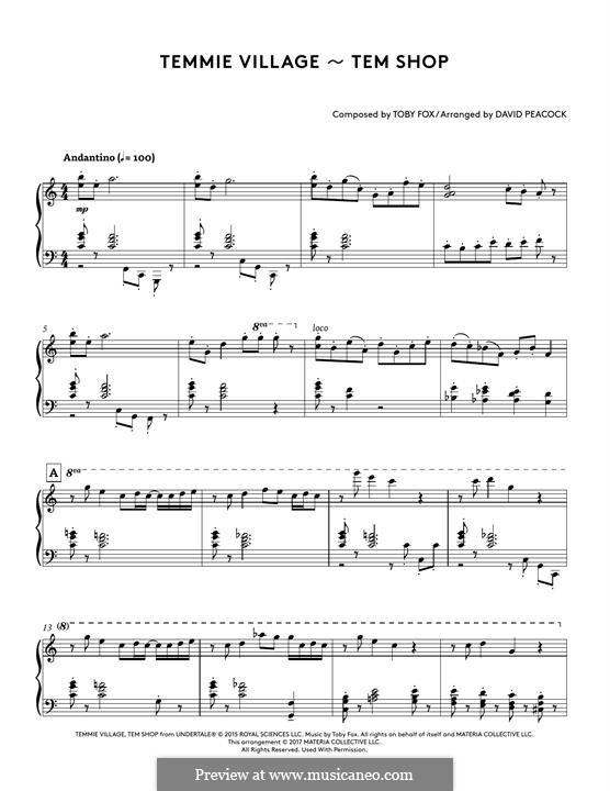 Temmie Village - Tem Shop (from Undertale Piano Collections 2): Temmie Village - Tem Shop (from Undertale Piano Collections 2) by Toby Fox