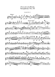 Symphony No.93 in D Major, Hob.I/93: Flutes I-II parts by Joseph Haydn