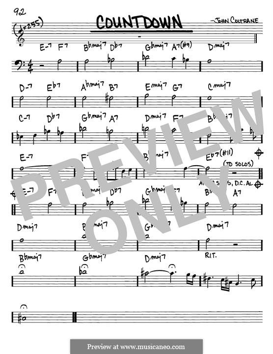 Countdown by J. Coltrane sheet music on MusicaNeo