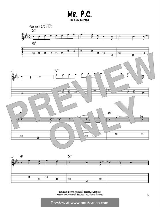 Mr P C By J Coltrane Sheet Music On Musicaneo